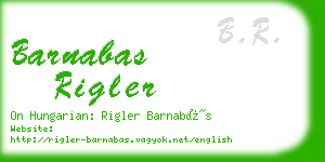 barnabas rigler business card